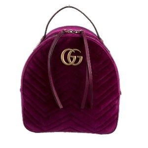 Gucci Velvet GG Marmont Matelassé Backpack